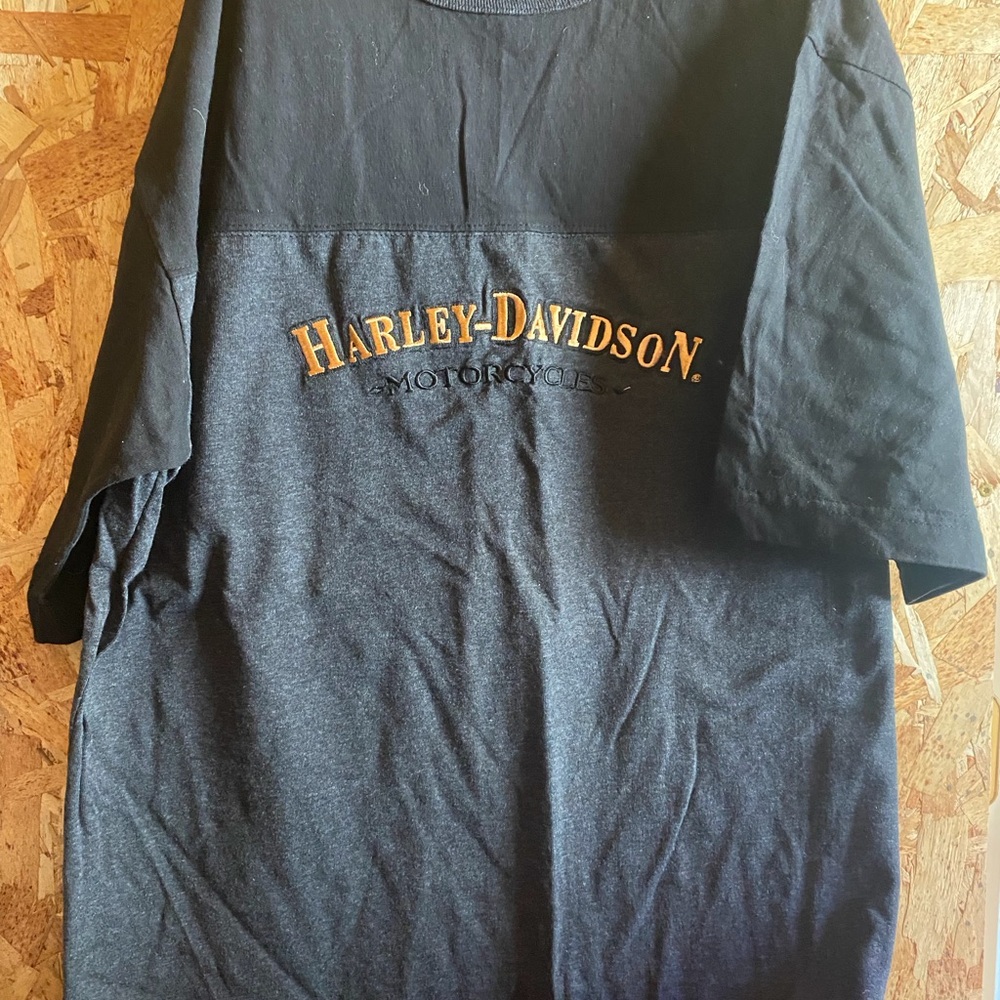 Harley-Davidson Black T-Shirt with Orange Logo